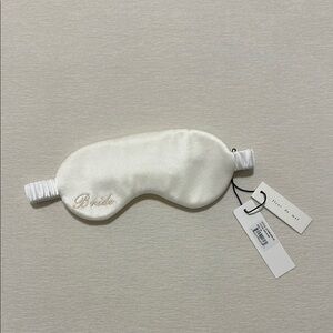 White Satin Bride Sleep Mask